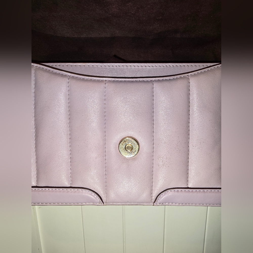 Coach Georgie Quilted Crossbody Bag Lavender Grey - Picture 6 of 15